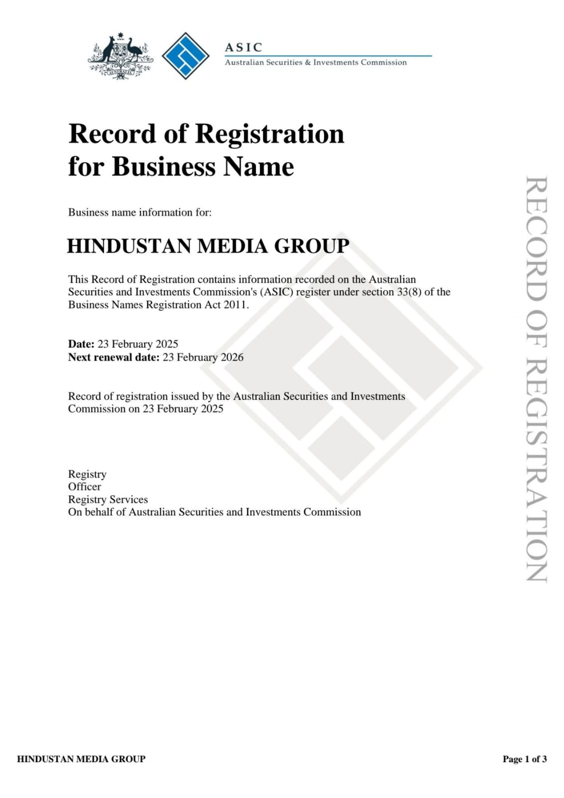 Certificate 3